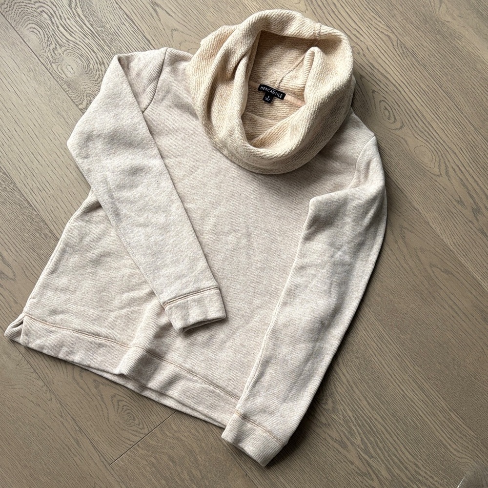 J. Crew Mercantile Cream Cowl Neck Sweater